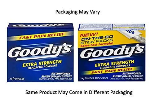 Goody's Extra Strength Powders | Fast Pain Relief | Aspirin & Caffeine | 24 Count Goody's uk supplements