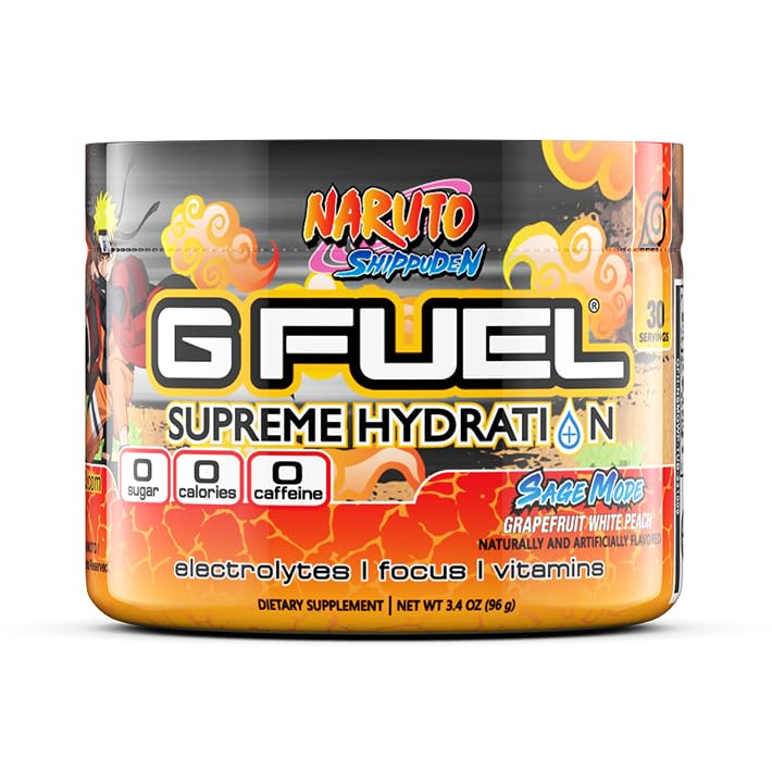 G Fuel Naruto Sage Mode Electrolytes Powder, Water Mix for Hydration, Energy and Focus G fuel uk supplements
