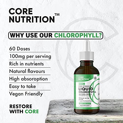 Core Nutrition Liquid Chlorophyll Drops for Water - 2 Fl. Oz for 60 Servings - 2 Month Supply Core Nutrition uk supplements