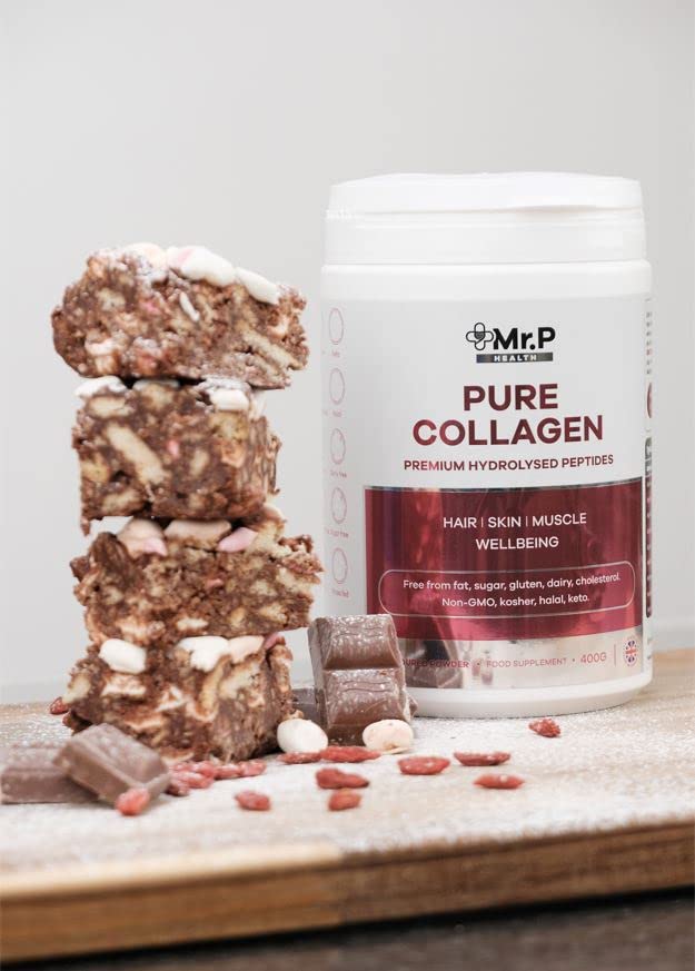 Mr.P Health Pure Collagen Peptides 400g Types I III Food Supplement Unflavoured Powder MR.P Health uk supplements