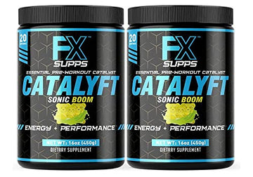 FX Supps Catalyft Pre-Workout Powder Drink for Men & Women, Sonic Boom | Dietary FXSUPPS uk supplements