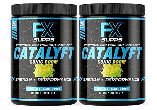 FX Supps Catalyft Pre-Workout Powder Drink for Men & Women, Sonic Boom | Dietary FXSUPPS uk supplements