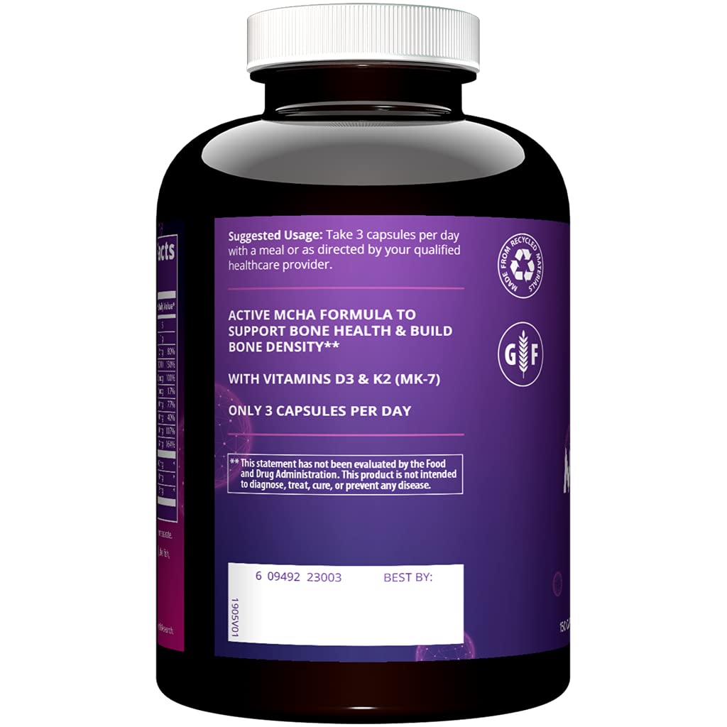 MRM Nutrition Bone Maximizer® III | with MCHA + Vitamin D3 + Vitamin K2 | Bone Health | High Potency | Key Vitamins and Minerals for Bones | 50 Servings MRM uk supplements