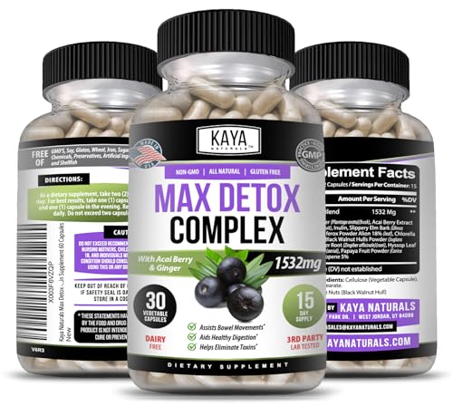 Kaya Naturals - Max Detox - 100% Natural, Healthy, Safe & New, Pure Herbal Ingredients Kaya Naturals uk supplements
