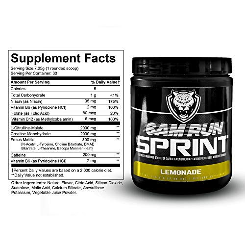 6AM Run Sprint - Pre Workout Powder for Instant Energy Boost for Cardio and Focus 6AM Run uk supplements