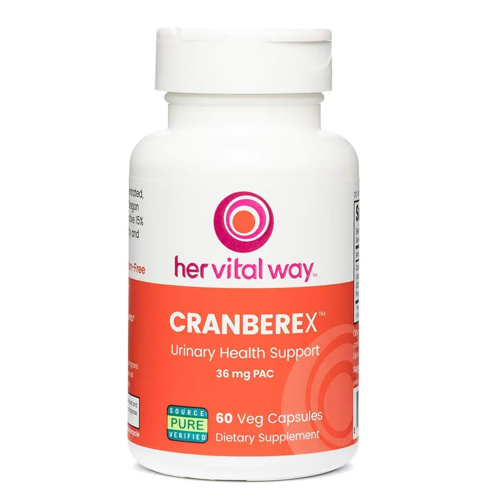 her vital way Cranberex - Cranberry Pills for Women and Men - Cranberry Supplement with 36mg PAC - Cranberry Extract Capsules for Urinary Tract Health and Kidney Care - 60 Veg Capsules her vital way uk supplements