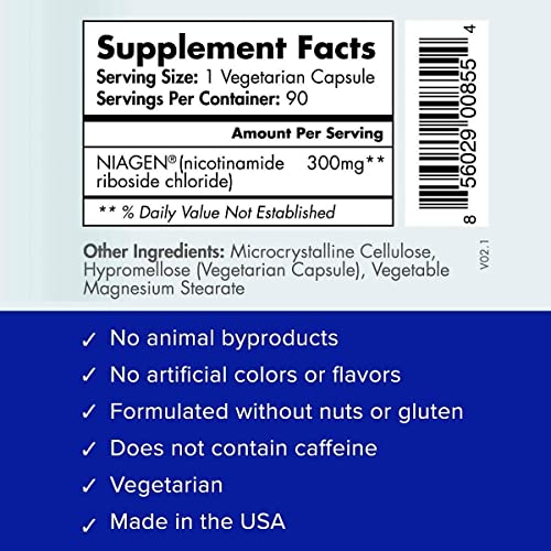 TRU NIAGEN 300mg | Patented Nicotinamide Riboside NAD+ Supplement | NR Supports TRU NIAGEN uk supplements
