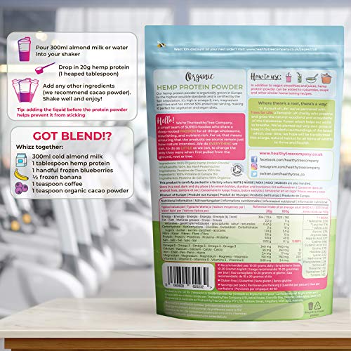 Organic Hemp Protein Powder by TheHealthyTree Company - Harvested in Europe TheHealthyTree Company uk supplements
