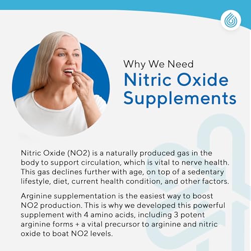 NERVE RENEW Nitric Oxide Booster - Nitric Oxide Supplement with L Arginine Hydrochloride NERVE RENEW uk supplements
