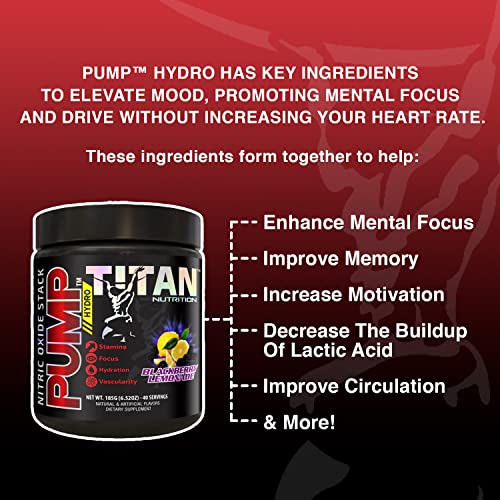Pump- Nitric Oxide Boosting Stack Stim Free: Loaded with Citruline Malate for Maximum Titan Nutrition uk supplements