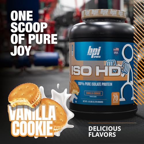 BPI Sports ISO HD Isolate Protein Vanilla Cookie, 76.8 oz - 69 Servings BPI Sports uk supplements