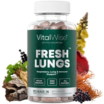 VitalWise Fresh Lungs Lung Detox and Cleanse Supplement with Mullein Leaf Extract VitalWise uk supplements