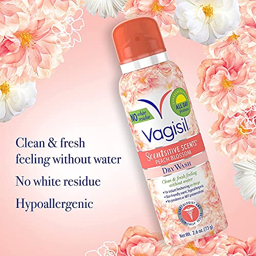 Vagisil Scentsitive Scents Feminine Dry Wash Deodorant Spray for Women, Gynecologist Tested Vagisil uk supplements
