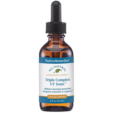 Native Remedies Triple Complex UT Tonic - Natural Homeopathic Formula to Relieve Bladder Irritation, Burning Sensation, Frequent Urination and Urgency - 59 mL Native Remedies uk supplements