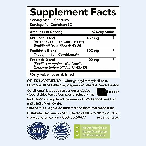 Gundry MD® Bio Complete 3 - Prebiotic, Probiotic, Postbiotic to Support Optimal Gut Health Gundry MD uk supplements