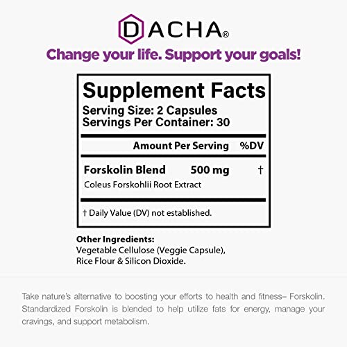 DACHA Natural Forskolin Max Strength Formula- 500mg Coleus Extract, Keto Diet Pills That DACHA uk supplements