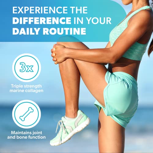 Marine Collagen Capsules - 1855mg - 120 Capsules - Enriched with Hyaluronic Acid & Vitamins C & E Hello Pure uk supplements