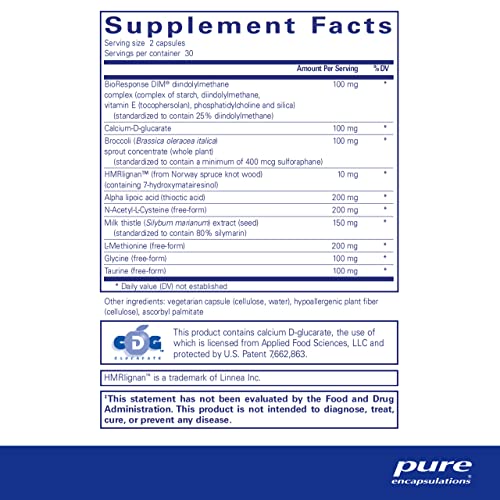 Pure Encapsulations DIM Detox | Supplement Support for Detoxification and Cellular Pure Encapsulations uk supplements