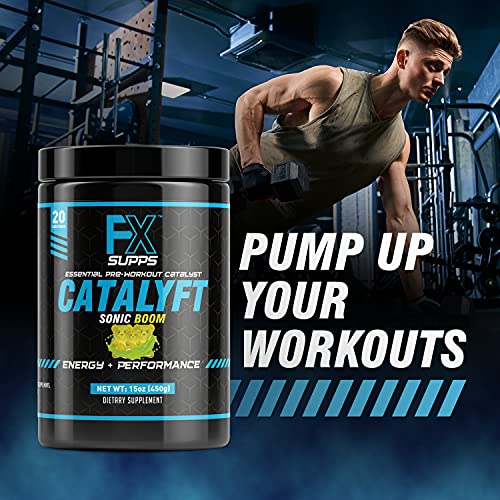 FX Supps Catalyft Pre-Workout Powder Drink for Men & Women, Sonic Boom | Dietary FXSUPPS uk supplements