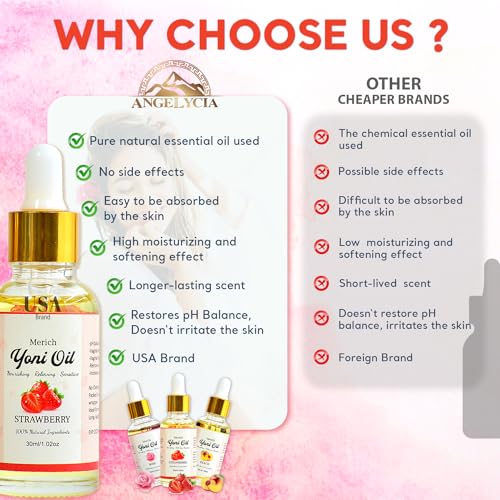 MERICH Natural Yoni Oil | Feminine Yoni Detox Oil | Naturally Scented Vaginal Oil | Restores pH Balance ANGELYCIA uk supplements