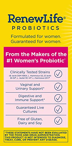 Renew Life Women's Probiotic Capsules, 50 Billion CFU Guaranteed, Supports pH Balance Renew Life uk supplements
