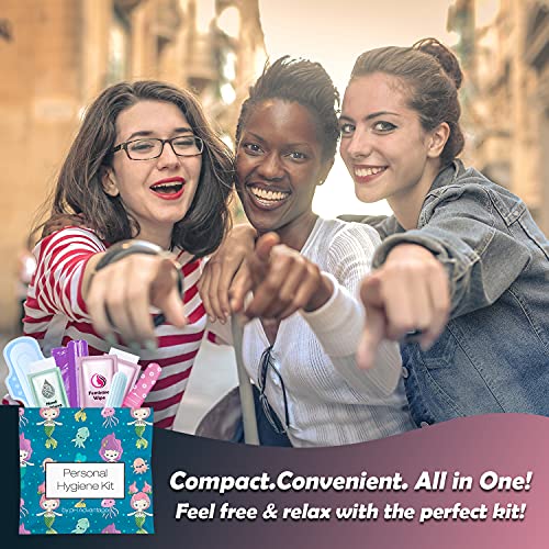 3 x Menstrual All-in-One Kits - Assorted Colors | Convenience on The Go | Single Period Kit Packs pH Advantage uk supplements