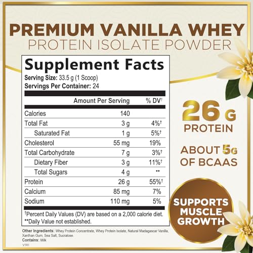 Hello Lovely! Whey Protein Powder, Vanilla Flavored Whey Isolate with 26g Protein Hello Lovely! uk supplements