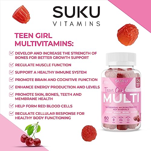 SUKU Vitamins Teen Girl Gummies – Sugar Free Vegetarian Gummy Vitamins Supplement SUKU Vitamins uk supplements