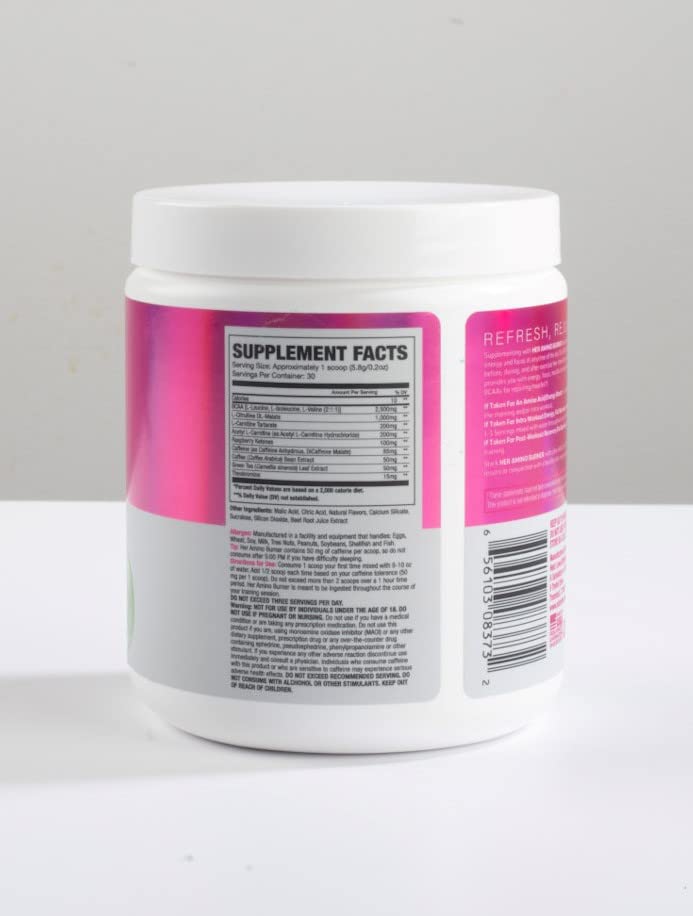 Her Thermogenic Amino Women's Pre Post & Intra Workout Booster (Strawberry Kiwi,30 Servings) NLA for Her uk supplements