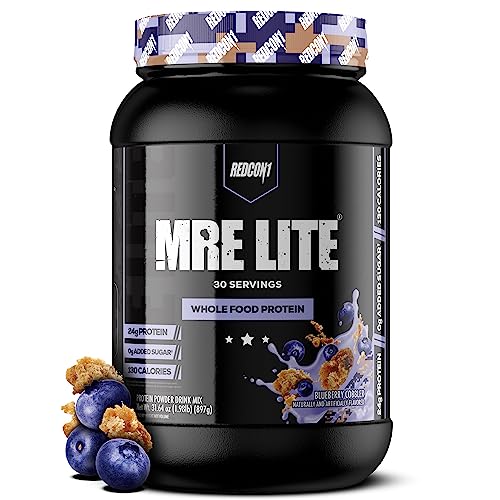 REDCON1 MRE Lite Whole Food Protein Powder, Blueberry Cobbler - Low Carb & Whey REDCON1 uk supplements