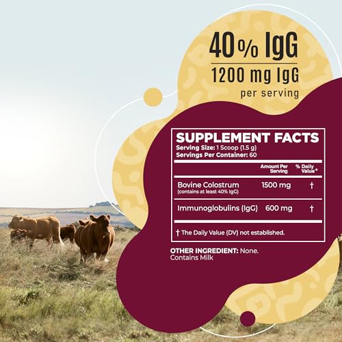 Bovine Colostrum Powder - 40% IgG Highly Concentrated Pure Bovine Colostrum InstaSkincare uk supplements