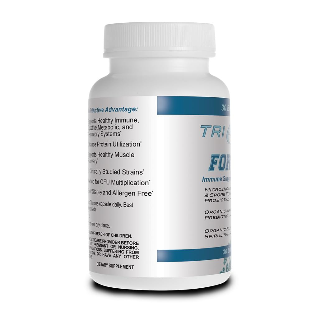 Essential Source TriActive Biotics for Men - Probiotic Capsules, 30 Billion CFU with Prebiotics & Blue Spirulina, Shelf Stable, Allergen Free, Digestive & Immune Support, 30 Count Essential Source uk supplements