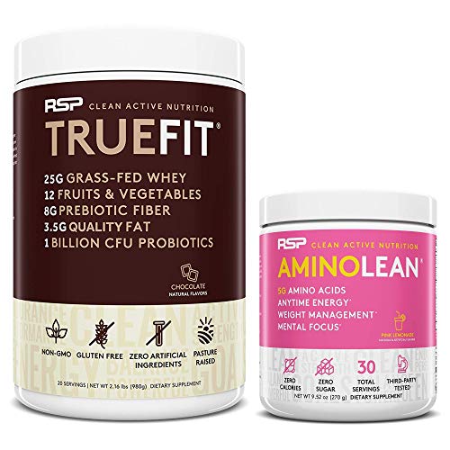 RSP NUTRITION AminoLean Pre Workout Energy (Pink Lemonade 30 Servings) with TrueFit RSP NUTRITION uk supplements