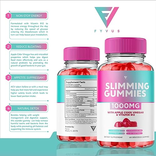 (3 Pack) Slimming Gummies It Works Slimming Gummies for Weight Loss with Apple Cider Fyvus uk supplements