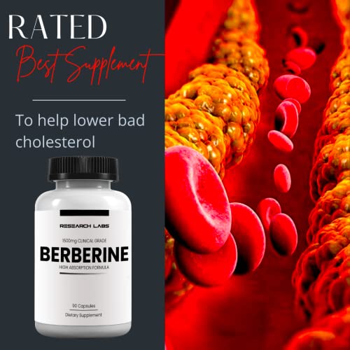 Research Labs 2 Fer 1 Ad - 1500mg Clinical Grade Berberine High Absorption Formula Research Labs uk supplements