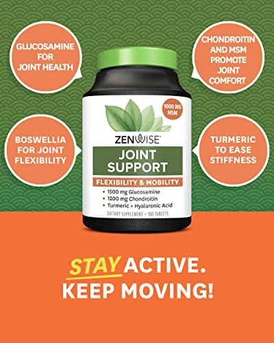Zenwise Health Glucosamine Chondroitin MSM - Joint Support Supplement with Turmeric Zenwise Health uk supplements