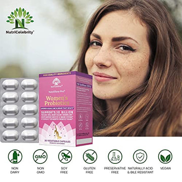 Nutricelebrity NutriFlora-Pro Probiotics for Women - Support Vaginal, Urinary Health Nutricelebrity uk supplements