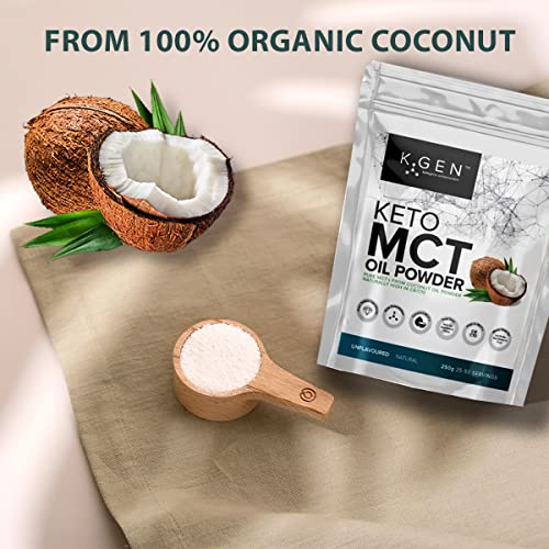 Keto MCT Oil Powder Pure Coconut MCT Keto Coffee Creamer | Premium Quality C8 Easily Absorbed & Digested K GEN ketogenic enhancement uk supplements