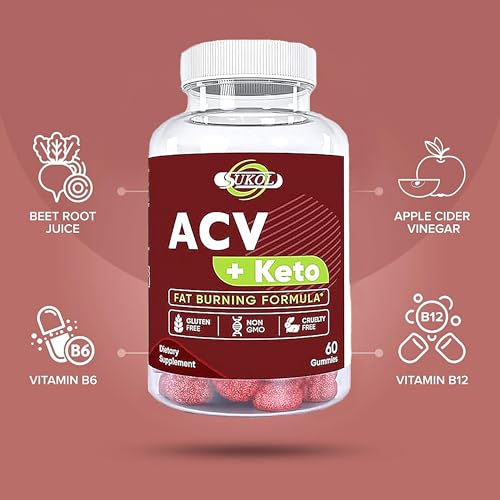 60 Counts Keto ACV Gummies Advanced Formula - Diet Gummies for Women & Men Sukol uk supplements