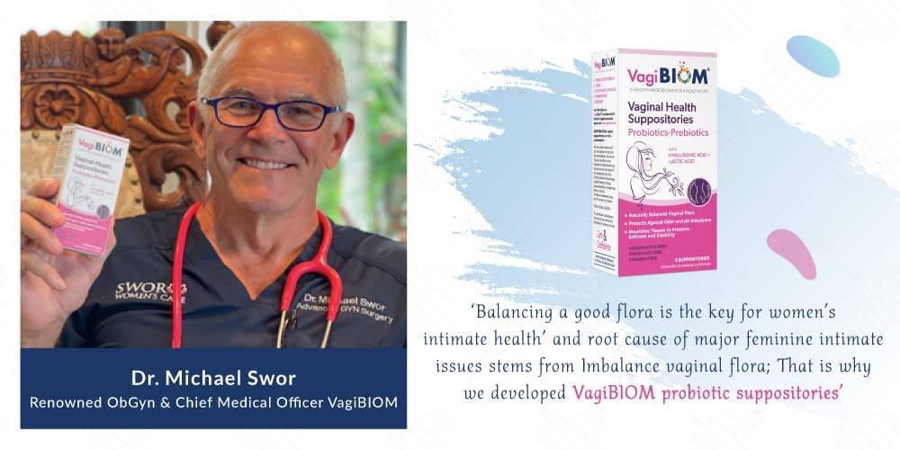 Biom Vaginal Probiotic Suppository: Natural Vaginal pH and Odor Control Regimen; Balance Biom Probiotics uk supplements