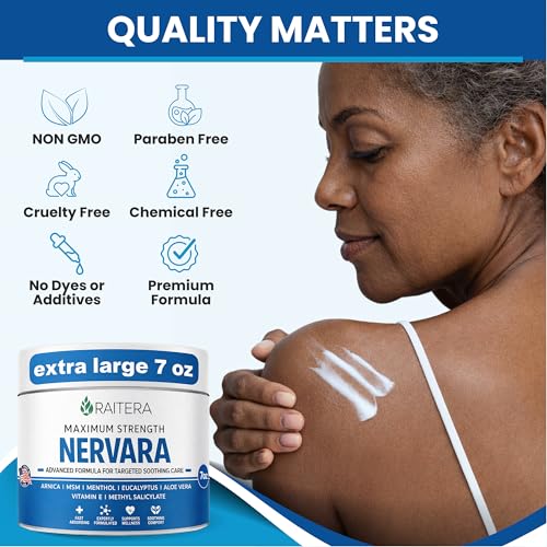 Raitera Neuropathy Cream – Extra Strength for Feet, Hands, Legs, Toes – Advanced Cooling Non-Greasy Fast Absorbing Formula - Natural Ingredients Frankincense, Arnica, Aloe Vera, Turmeric, MSM Raitera uk supplements