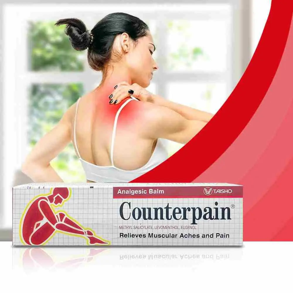 Counterpain® Warm Balm for Temporary Relief of Minor Muscular Aches and Pain, Methyl Salicylate, Levomenthol, Eugenol, Made in Indonesia Counterpain uk supplements