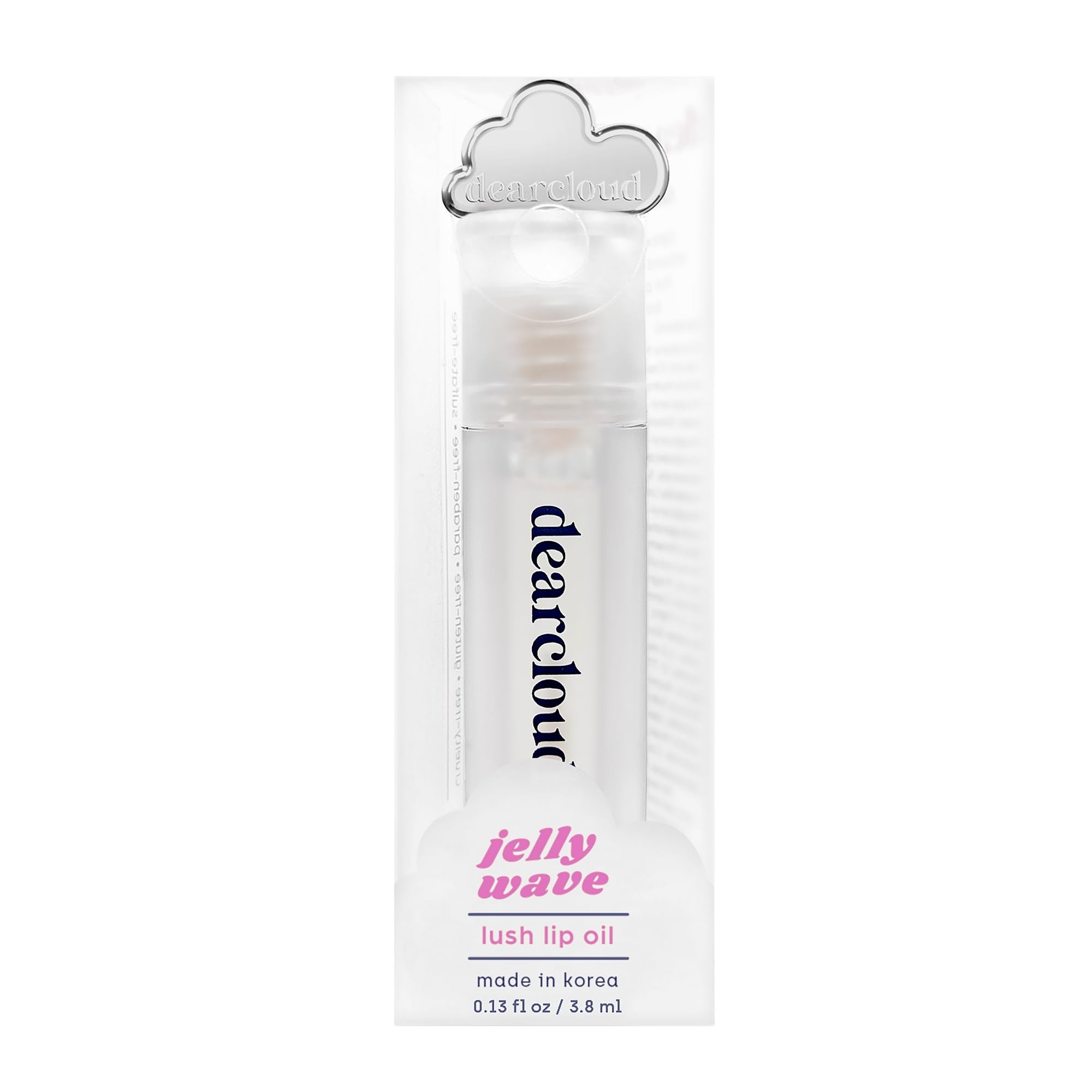 dearcloud Jelly Wave Lush Lip Oil – Clear Lip Gloss and Lip Gloss for Women - Korean skincare essential – Lip Oil for Women with Collagen - Diamond (0.13 oz) dearcloud uk supplements