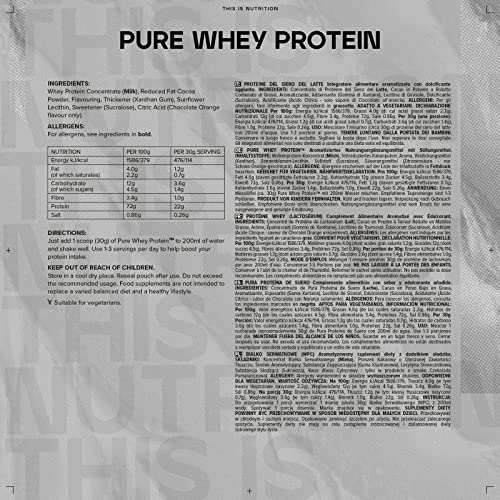 Bulk Pure Whey Protein Powder Shake, Chocolate Cookies, 500 g, Packaging May Vary Bulk uk supplements