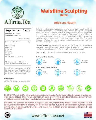 AffirmaTea Natural Detox Tea Blend - Laxative Free, Oolong Green Tea & Cinnamon AffirmaTea uk supplements