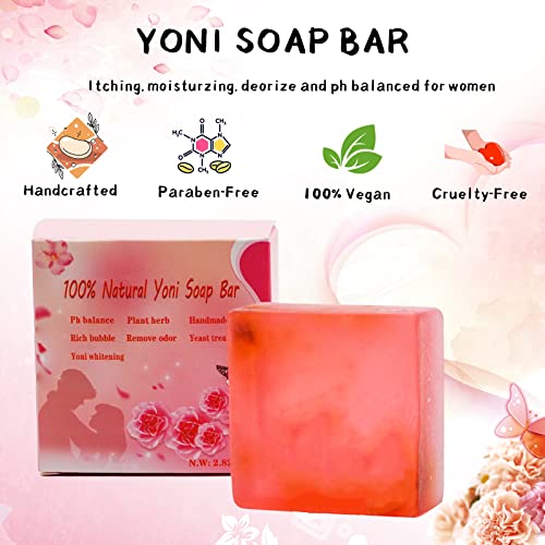 Yoni Soap Bars Vaginal Wash & Natural Yoni Oil Set Of 3, Ph Balance Eliminates Odor for Women Wovarkie uk supplements