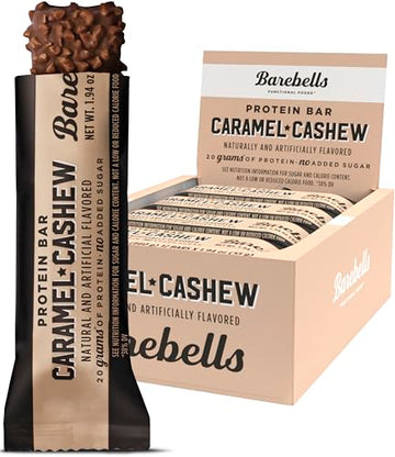 Barebells Protein Bars Caramel Cashew - 12 Count, 1.9oz Bars with 20g of High Protein BAREBELLS uk supplements
