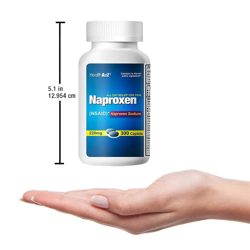 HealthA2Z® Naproxen Sodium 220mg | 300 Caplets | NSAID | Pain Reliever & Fever Reducer HealthA2Z uk supplements
