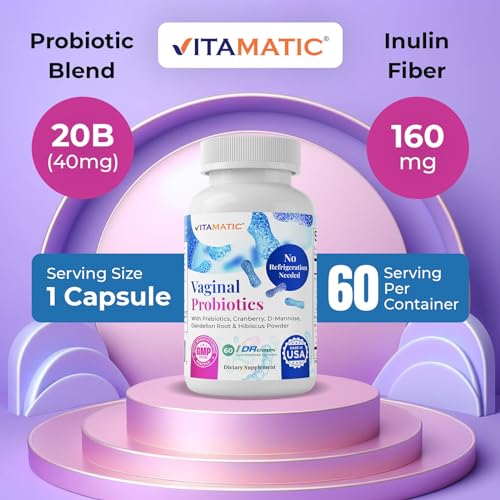 Vitamatic Vaginal Probiotics 20 Billions for Women pH Balance & Odor Control Vitamatic uk supplements