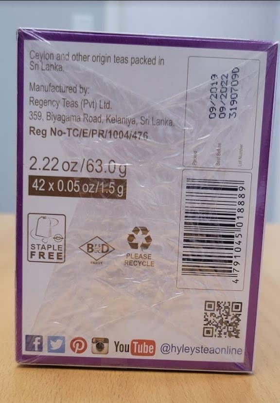 Hyleys 14 Day Weight Loss Tea - 42 Tea Bags (1 Pack), Detox Tea for Cleanse HYLEYS uk supplements